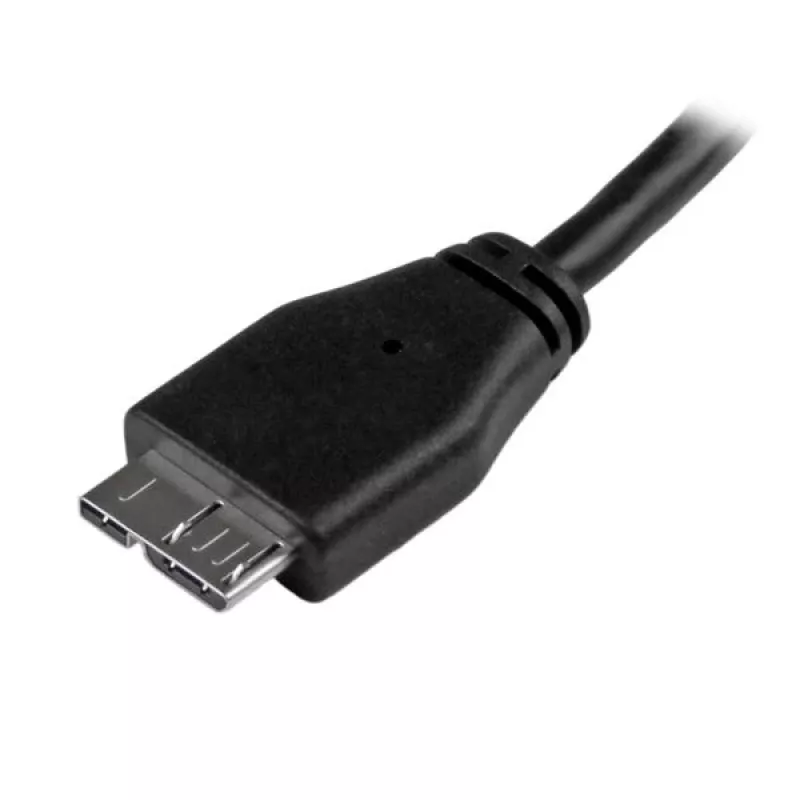 StarTech.com ohut Micro USB 3.0 -kaapeli - M/M - 3 m (10 ft), 3 m, USB A, Micro-USB B, USB 3.2 Gen 1 (3.1 Gen 1), uros/uros, musta