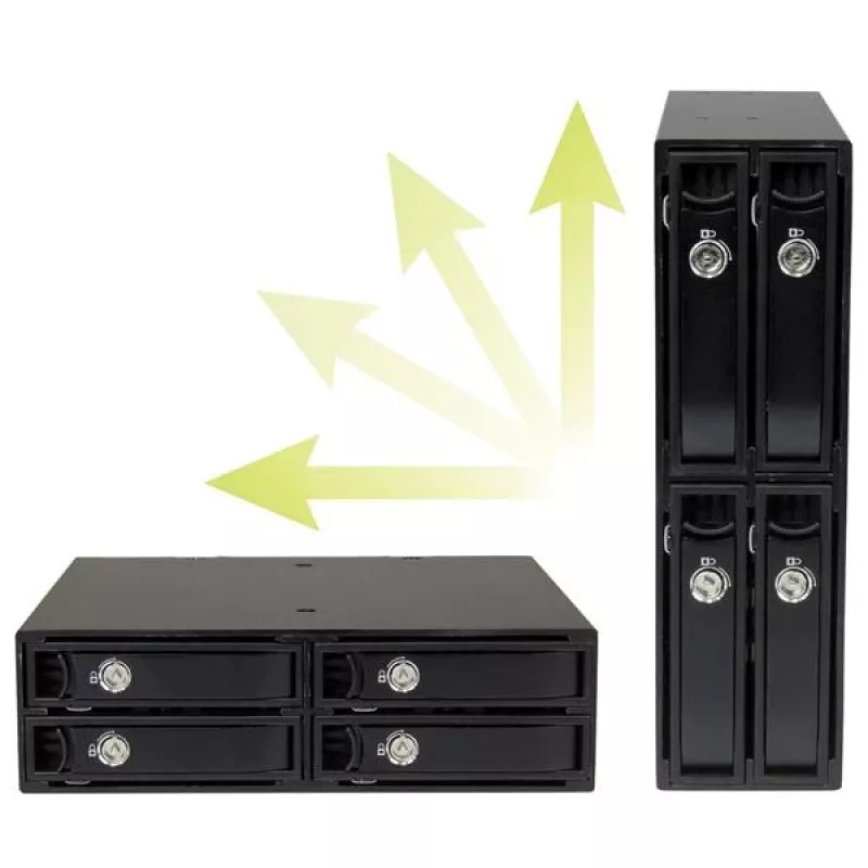 StarTech.com 4-asemainen vaihtokehys-taustalevy 2,5 tuuman SATA/SAS-asemille