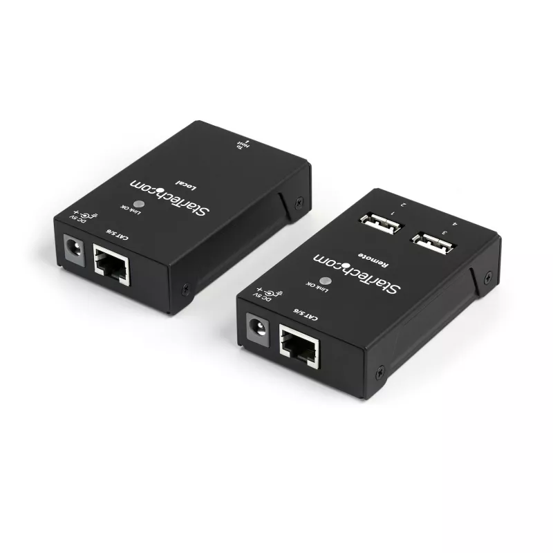 StarTech.com 4-porttinen USB 2.0 -jatko Cat5- tai Cat6-kaapelilla – 130 ft (40 m)