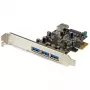 StarTech.com 4-porttinen PCI Express USB 3.0 -kortti, PCIe, USB 3.2 Gen 1 (3.1 Gen 1), Full-Height / Low-Profile, PCI 2.0, musta, ruostumaton teräs, 3 m