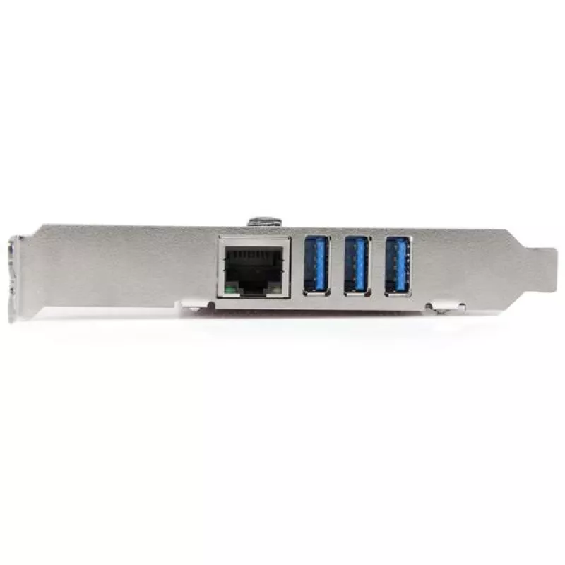 StarTech.com 3-porttinen PCI Express USB 3.0 -kortti + Gigabit Ethernet