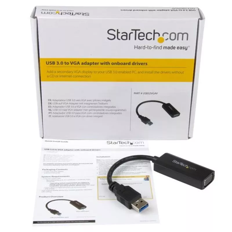 StarTech.com USB 3.0 -VGA-sovitin – ajuriasennus suoraan laitteesta – 1920x1200
