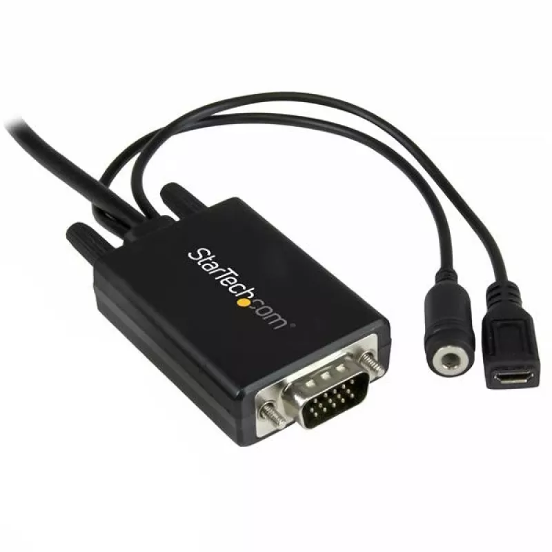 StarTech.com DisplayPort-VGA-sovitinkaapeli äänellä – 6 jalkaa (2 m)
