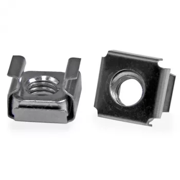 StarTech.com M6 -häkkimutterit – 100 kpl:n pakkaus, häkkimutteri, teräs, ruostumaton teräs, M6, CE, TAA, REACH, 13 mm