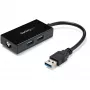 StarTech.com USB-Ethernet-sovitin, USB 3.0 – 10/100/1000 Gigabit Ethernet LAN -muunnin kannettaviin, 11,8″/30 cm kiinteä kaapeli, USB-RJ45-sovitin, NIC-sovitin, USB-verkkosovitin