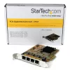StarTech.com 4-porttinen PCIe Gigabit -verkkokortti, sisäinen, langallinen, PCI Express, Ethernet, 2000 Mbit/s