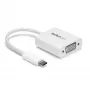 StarTech.com USB-C-VGA-sovitin – valkoinen, 3.2 Gen 1 (3.1 Gen 1), USB Type-C, VGA (D-Sub) -lähtö, 1920 x 1200 pikseliä