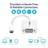StarTech.com USB-C-VGA-sovitin – valkoinen, 3.2 Gen 1 (3.1 Gen 1), USB Type-C, VGA (D-Sub) -lähtö, 1920 x 1200 pikseliä