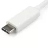 StarTech.com USB-C-VGA-sovitin – valkoinen, 3.2 Gen 1 (3.1 Gen 1), USB Type-C, VGA (D-Sub) -lähtö, 1920 x 1200 pikseliä