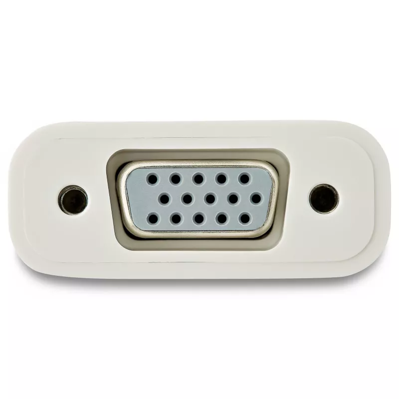 StarTech.com USB-C-VGA-sovitin – valkoinen, 3.2 Gen 1 (3.1 Gen 1), USB Type-C, VGA (D-Sub) -lähtö, 1920 x 1200 pikseliä