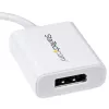 StarTech.com USB-C-DisplayPort-sovitin – 4K 60Hz/8K 30Hz – USB Type-C - DP 1.4 HBR2 -sovitindongle – kompakti USB-C (DP Alt Mode) -näytön videomuunnin – Thunderbolt 3 -yhteensopiva – valkoinen