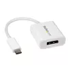 StarTech.com USB-C-DisplayPort-sovitin – 4K 60Hz/8K 30Hz – USB Type-C - DP 1.4 HBR2 -sovitindongle – kompakti USB-C (DP Alt Mode) -näytön videomuunnin – Thunderbolt 3 -yhteensopiva – valkoinen