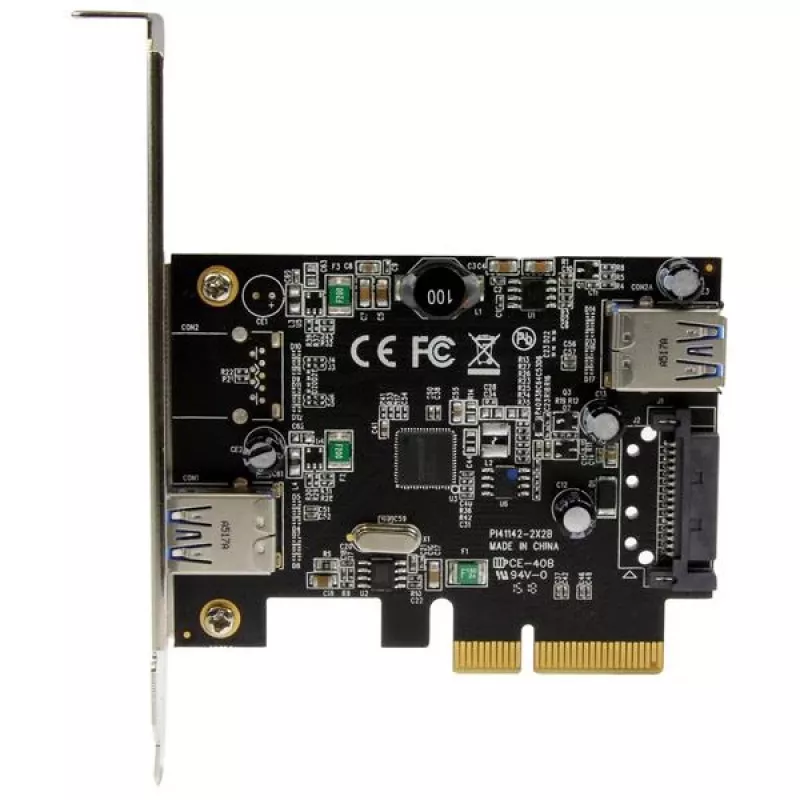 StarTech.com 2-porttinen USB 3.1 (10Gbps) -kortti – USB-A, 1x ulkoinen, 1x sisäinen – PCIe
