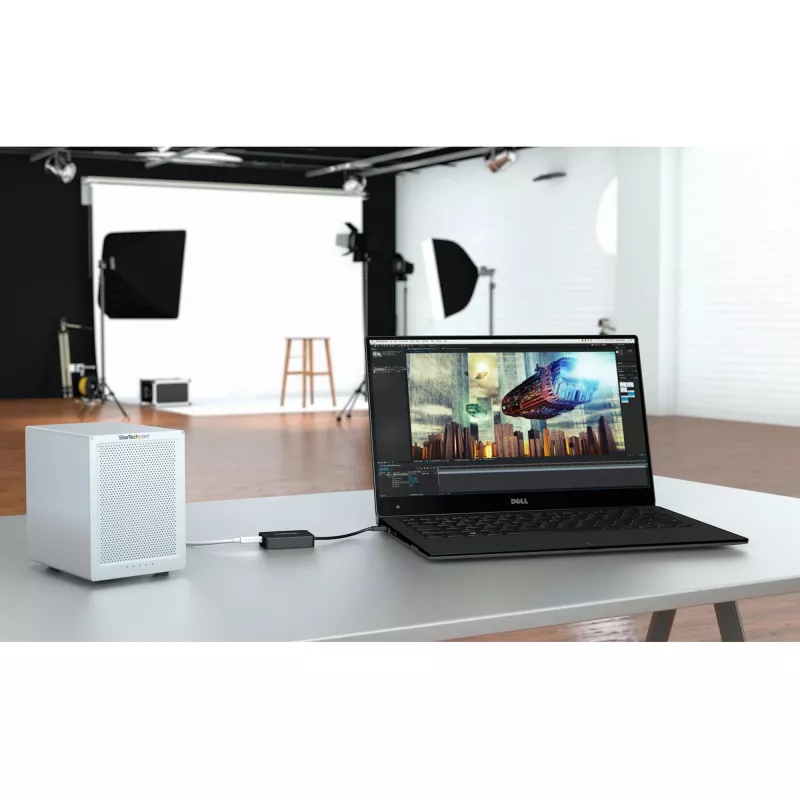 StarTech.com Thunderbolt 3 - Thunderbolt 2 -sovitin – TB3-kannettava TB2-näyttöihin ja -laitteisiin – Thunderbolt 2 20 Gbit/s tai Thunderbolt 1 10 Gbit/s -muunnin – Thunderbolt 3 -sertifioitu – Windows/Mac