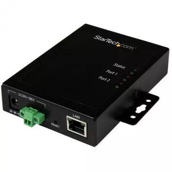 StarTech.com 2-porttinen Serial-to-IP Ethernet -laite palvelin – RS232 – metalli ja asennettavissa