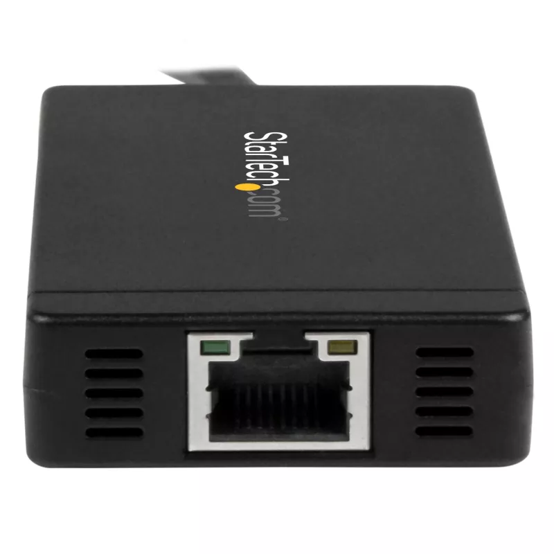 StarTech.com 3-porttinen USB 3.0 -keskitin ja Gigabit Ethernet – USB-C – sis. verkkolaitteen