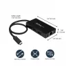 StarTech.com 3-porttinen USB 3.0 -keskitin ja Gigabit Ethernet – USB-C – sis. verkkolaitteen
