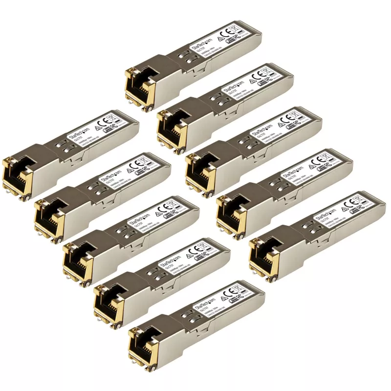 StarTech.com Cisco GLC-T -yhteensopiva SFP-lähetin-vastaanotinmoduuli – 1000BASE-T – 10 kpl:n pakkaus