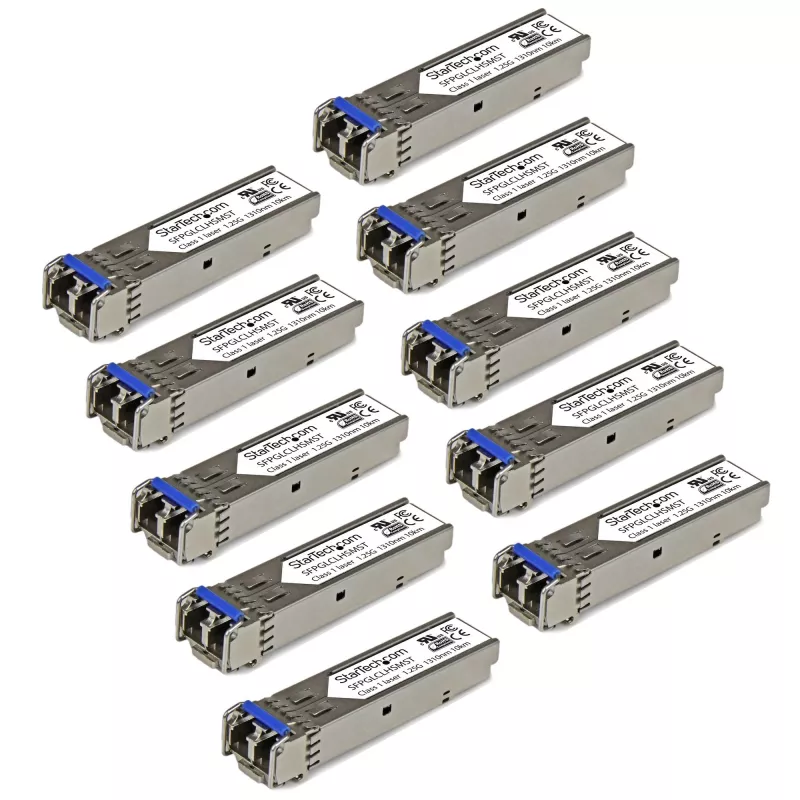 StarTech.com Cisco GLC-LH-SM -yhteensopiva SFP-lähetin-vastaanotin-moduuli – 1000BASE-LX/LH – 10ER-PACK