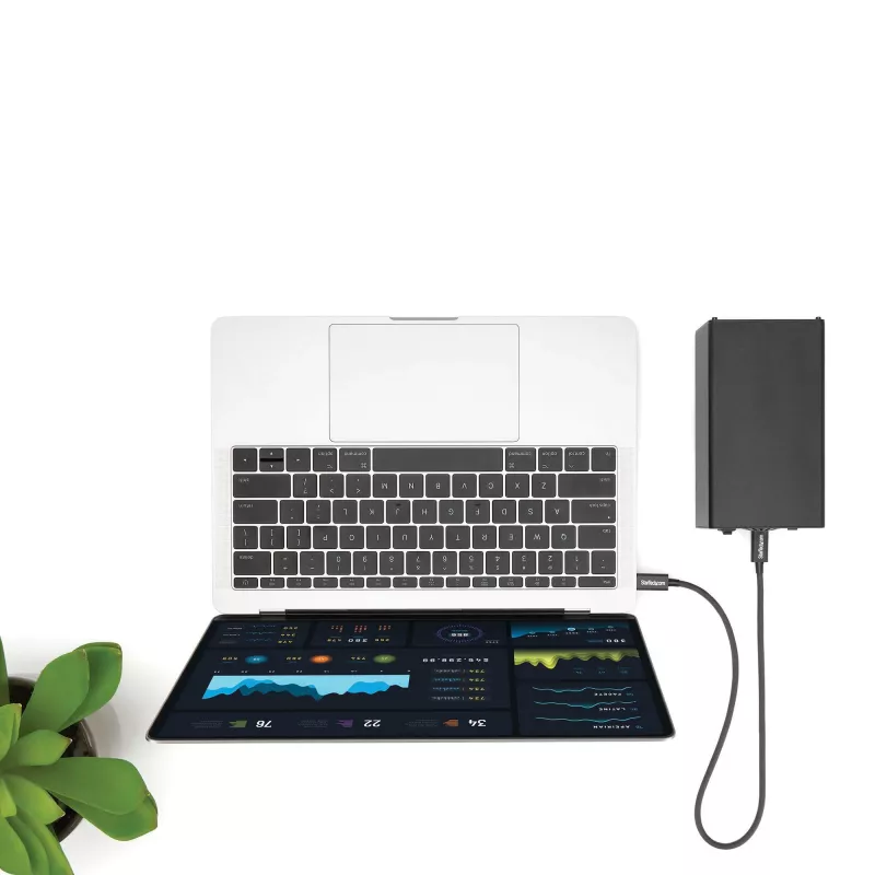 StarTech.com 0,5 m Thunderbolt 3 (40 Gbit/s) USB-C -kaapeli – yhteensopiva Thunderbolt-, USB- ja DisplayPort-liitäntöjen kanssa