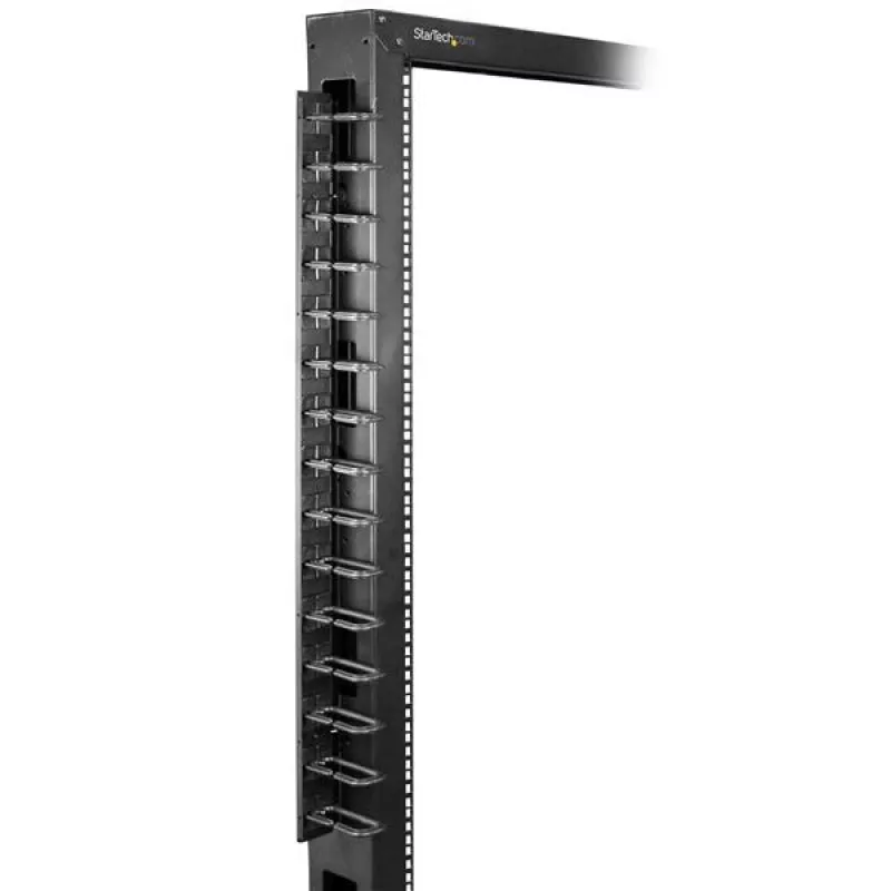 StarTech.com pystysuuntainen kaapelinhallinta D-renkakoukuilla – 0U – 6 ft