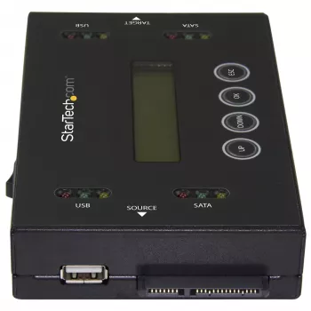 StarTech.com 1:1 erillinen kiintolevyn kopioija ja tyhjentäjä, USB-muistitikku ja SATA HDD/SSD -kiintolevyjen kloonaaja ja tyhjentäjä, LCD-näyttö, TAA-yhteensopiva, käyttöjärjestelmäriippumaton