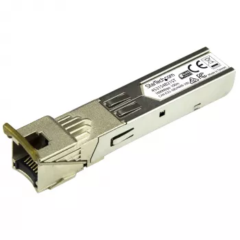StarTech.com Gigabit-kupari-RJ45-SFP-lähetin-vastaanotinmoduuli – HP 453154-B21 -yhteensopiva~HPE 453154-B21 -yhteensopiva SFP-moduuli – 1000BASE-T – SFP-RJ45 Cat6/Cat5e – 1GE Gigabit Ethernet SFP – RJ-45 100 m – HPE 6120XG, 6120G, Flex Fabric