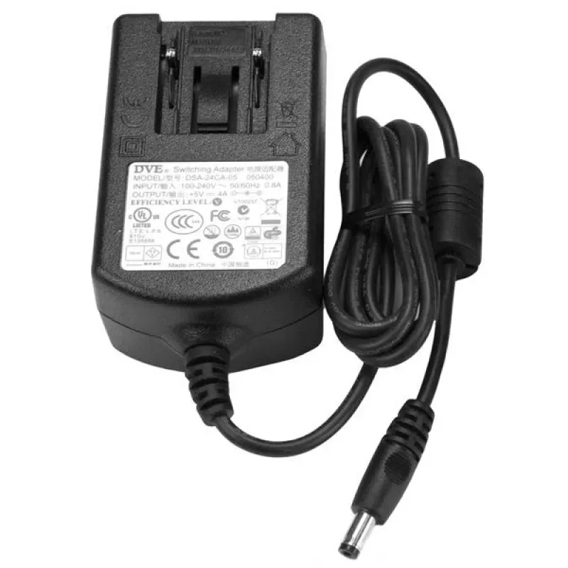 StarTech.com DC-virtalähde – 5 V, 4 A, universaali, sisäkäyttöön, 110–240 V, 5 V, 0,8 A, 4 A