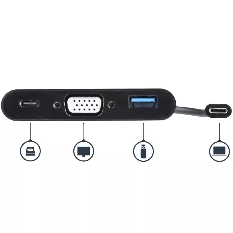 StarTech.com USB-C VGA -multiport-adapteri – USB 3.0 -portti – 60W PD