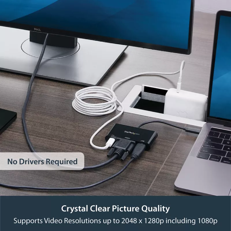 StarTech.com USB-C VGA -multiport-adapteri – USB 3.0 -portti – 60W PD