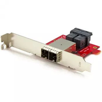 StarTech.com Mini-SAS-sovitin – dual SFF-8643 - SFF-8644 – täys- ja matalaprofiilisilla kiinnikkeillä – 12 Gbit/s