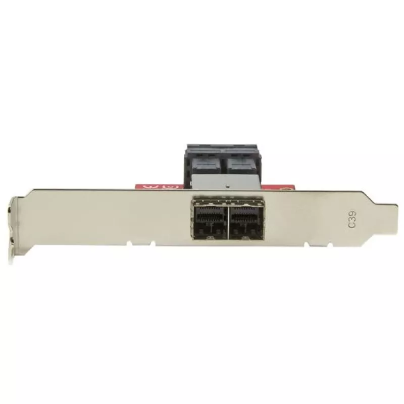 StarTech.com Mini-SAS-sovitin – dual SFF-8643 - SFF-8644 – täys- ja matalaprofiilisilla kiinnikkeillä – 12 Gbit/s