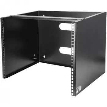 StarTech.com 8U seinäasennettava verkkokaappi - 36 cm syvä (Low Profile) - 48 cm (19 inch) patch-paneelin pidike matalille palvelin- ja IT-laitteille, verkkokytkimille - 36 kg kantavuus, musta