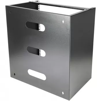 StarTech.com 12U seinäasennettava verkkoräkki – 14 tuuman syvyys (matalaprofiilinen) – 19 tuuman patch-paneeliteline matalille palvelin- ja IT-laitteille, verkkokytkimille – 125 lbs/57 kg kantokyky, musta