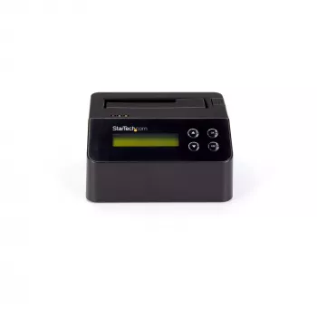 StarTech.com yhden paikan kiintolevyn tyhjennyslaite, itsenäinen HDD/SSD-puhdistuslaite, 4Kn, USB 3.0 - SATA III (6 Gbit/s), 9 tyhjennystilaa, LCD-näyttö, turvallinen kiintolevyjen tyhjennystelakka, DB-9-tulostinliitäntä, TAA-yhteensopiva