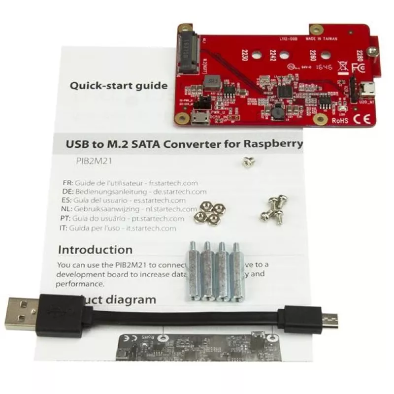 StarTech.com USB-M.2-SATA-konvertteri Raspberry Pi:lle ja kehityskorteille