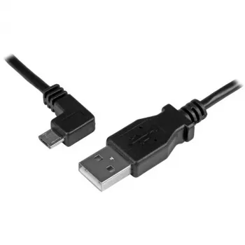 StarTech.com Micro-USB-lataus- ja synkronointikaapeli M/M – vasemmalle kulmikas Micro-USB – 24 AWG – 0,5 m