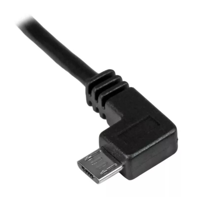 StarTech.com Micro-USB-lataus- ja synkronointikaapeli M/M – vasemmalle kulmikas Micro-USB – 24 AWG – 0,5 m