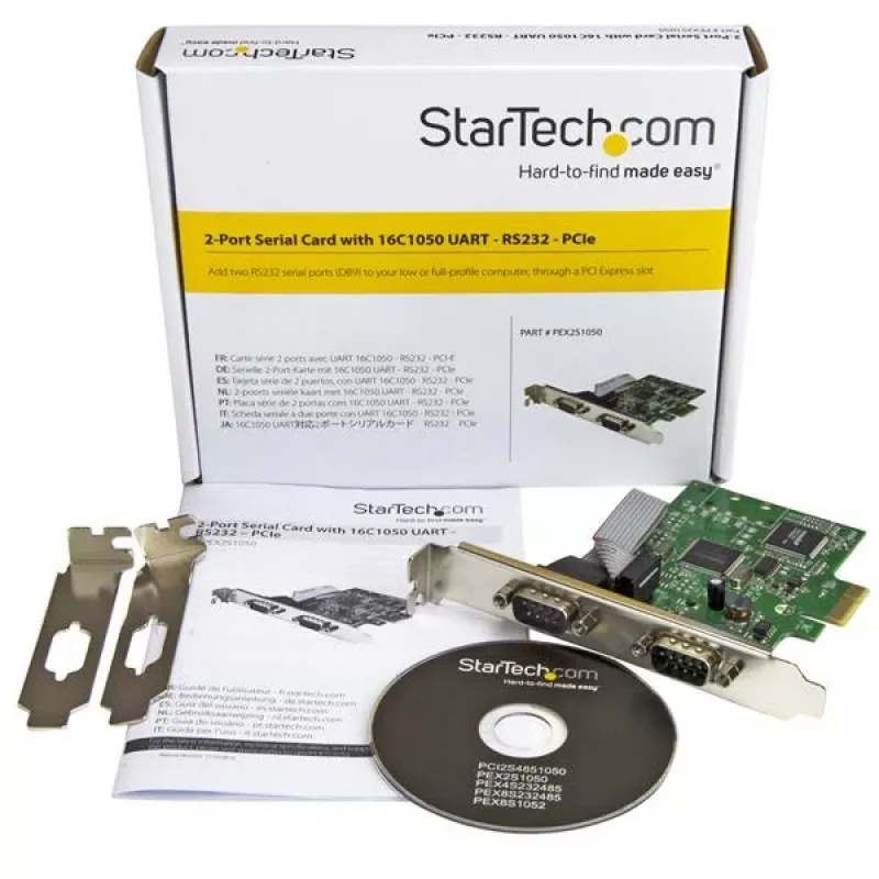 StarTech.com 2-porttinen PCI Express -sarjakortti 16C1050 UART:lla – RS232