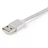 StarTech.com 1 m USB-monilatauskaapeli – USB Micro-USB:hen tai USB-C:hen tai Lightning iPhone/iPad/iPod/Android – Apple MFi -sertifioitu – 3-in-1 USB-laturi – punottu