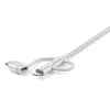 StarTech.com 1 m USB-monilatauskaapeli – USB Micro-USB:hen tai USB-C:hen tai Lightning iPhone/iPad/iPod/Android – Apple MFi -sertifioitu – 3-in-1 USB-laturi – punottu