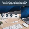 StarTech.com USB-C - HDMI 2.0 -adapteri Power Delivery -toiminnolla – 4K 60Hz USB Type-C - HDMI -näytön videomuunnin – 60W PD läpivientilatausportti – Thunderbolt 3 -yhteensopiva – valkoinen