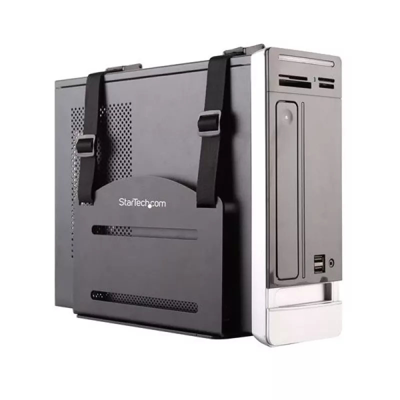 StarTech.com CPU-teline – säädettävä tietokoneen seinäteline, seinäasennettava CPU-teline, universaali, 10 kg, musta, teräs, pystysuora