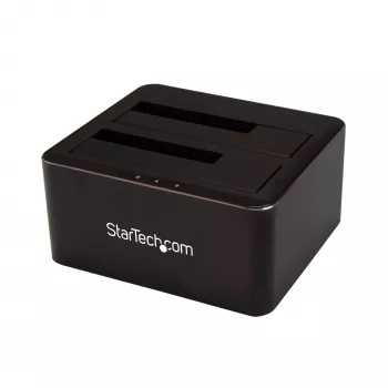 StarTech.com kaksipaikkainen USB 3.0 – SATA-kiintolevytelakka, USB-kiintolevytelakka, ulkoinen 2,5/3,5 tuuman SATA I/II/III SSD/HDD-telakka, hot-swap-kiintolevypaikat, päältä ladattava