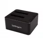 StarTech.com kaksipaikkainen USB 3.0 – SATA-kiintolevytelakka, USB-kiintolevytelakka, ulkoinen 2,5/3,5 tuuman SATA I/II/III SSD/HDD-telakka, hot-swap-kiintolevypaikat, päältä ladattava