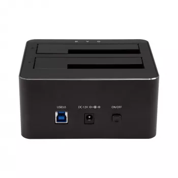StarTech.com kaksipaikkainen USB 3.0 – SATA-kiintolevytelakka, USB-kiintolevytelakka, ulkoinen 2,5/3,5 tuuman SATA I/II/III SSD/HDD-telakka, hot-swap-kiintolevypaikat, päältä ladattava