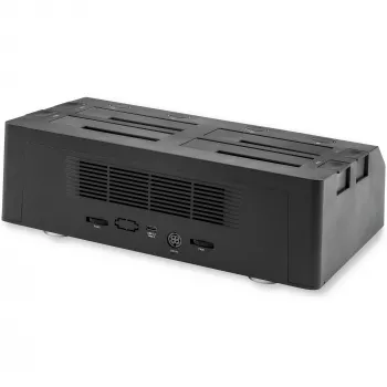StarTech.com 4-paikkainen USB – SATA-kiintolevytelakka, USB 10 Gbit/s, ulkoinen 2,5 tuuman ja 3,5 tuuman SSD/HDD-telakka, SATA III, hot-swap-kiintolevypaikka, päältä ladattava