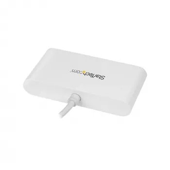 StarTech.com 4-porttinen USB-C-keskitin 4x USB-A-portilla (USB 3.0 SuperSpeed 5 Gbit/s) – USB-väylävirta – kannettava/kannettavan tietokoneen USB-C–USB-A-sovitinkeskitin – USB 3.1 Gen 1/USB 3.2 Gen 1 Type-C -keskitin – valkoinen