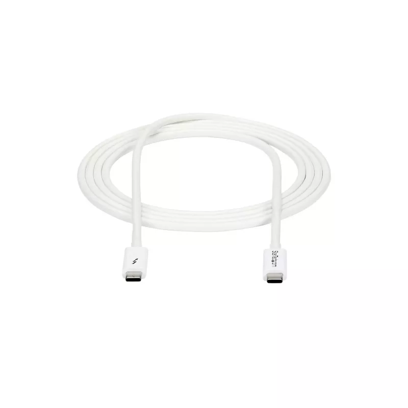 StarTech.com Thunderbolt 3 -kaapeli – 20 Gbit/s – 2 m – valkoinen – Thunderbolt-, USB- ja DisplayPort-yhteensopiva