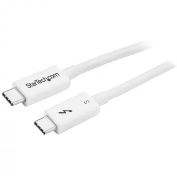 StarTech.com Thunderbolt 3 -kaapeli – 40 Gbit/s – 0,5 m – valkoinen – Thunderbolt-, USB- ja DisplayPort-yhteensopiva